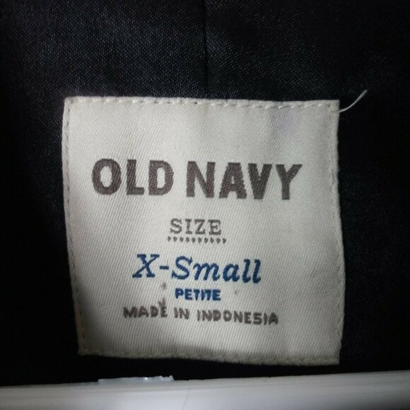 Old Navy Womens Recycled Wool Blend Coat Ruffled Button Front XS Petite DarkGray - Picture 4 of 6